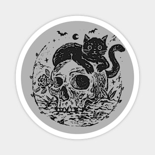 Kitty Skull BFFs Magnet